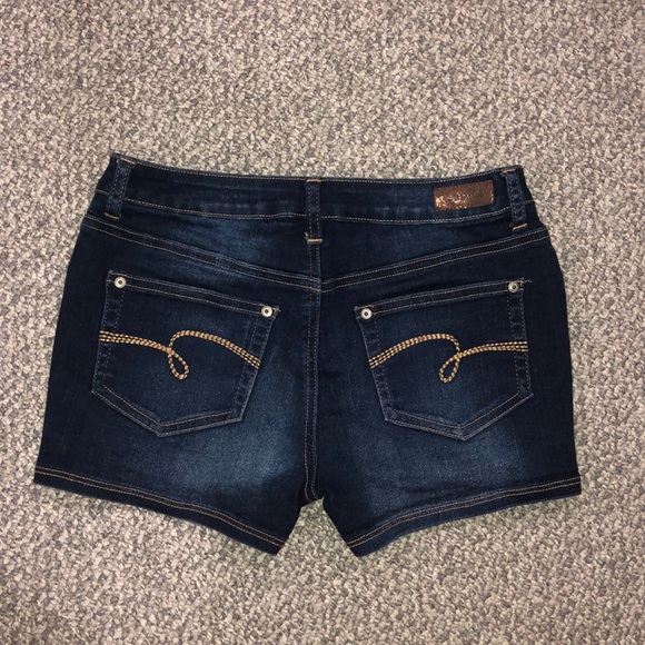 Justice Dark Wash Denim Shorts - Picture 2 of 5